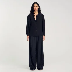 Femme SANDRO Chemise Fluide En Soie