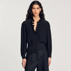 Femme SANDRO Chemise Fluide En Soie
