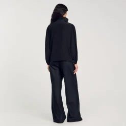 Femme SANDRO Chemise Fluide En Soie