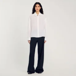 Femme SANDRO Chemise Fluide En Soie