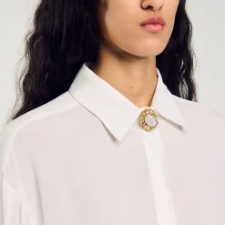 Femme SANDRO Chemise Fluide En Soie