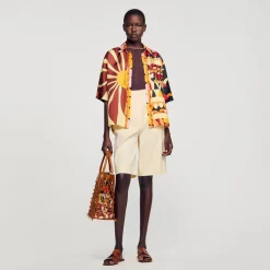 Femme SANDRO Chemise Fluide Imprimée