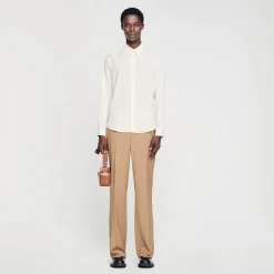 Homme SANDRO Chemise Fluide Plissée