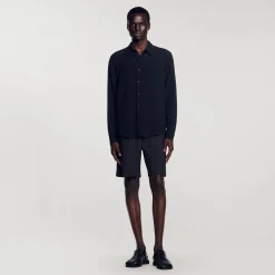 Homme SANDRO Chemise Fluide Plissée
