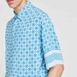 Homme SANDRO Chemise Fluide Square Cross