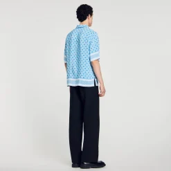 Homme SANDRO Chemise Fluide Square Cross