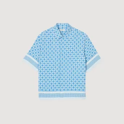 Homme SANDRO Chemise Fluide Square Cross
