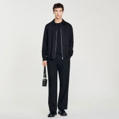 Homme SANDRO Chemise Fluide Zippée