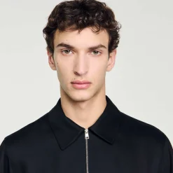 Homme SANDRO Chemise Fluide Zippée