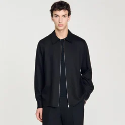 Homme SANDRO Chemise Fluide Zippée