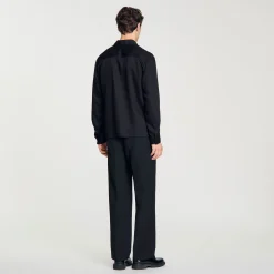 Homme SANDRO Chemise Fluide Zippée