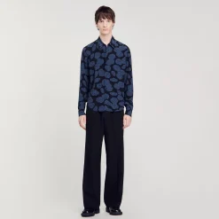 Homme SANDRO Chemise Imprimé Camélias