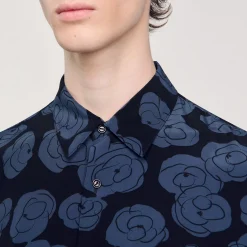 Homme SANDRO Chemise Imprimé Camélias