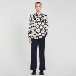 Homme SANDRO Chemise Imprimé Fleurs