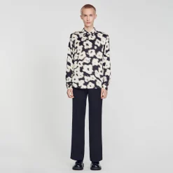 Homme SANDRO Chemise Imprimé Fleurs