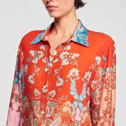 Femme SANDRO Chemise Imprimée