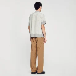 Homme SANDRO Chemise Imprimée à Manches Courtes