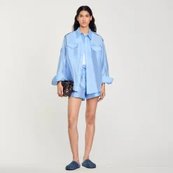 Femme SANDRO Chemise Large Satinée