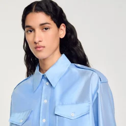 Femme SANDRO Chemise Large Satinée