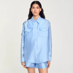 Femme SANDRO Chemise Large Satinée