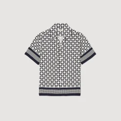 Homme SANDRO Chemise Manches Courtes Square Cross