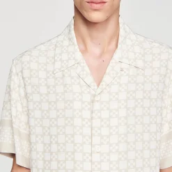 Homme SANDRO Chemise Manches Courtes Square Cross