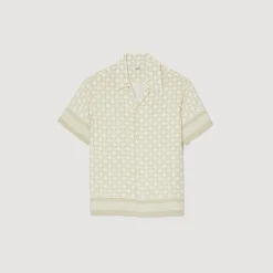 Homme SANDRO Chemise Manches Courtes Square Cross