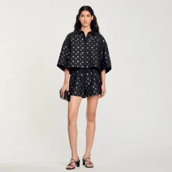 Femme SANDRO Chemise Ornée De Pastilles