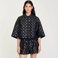 Femme SANDRO Chemise Ornée De Pastilles