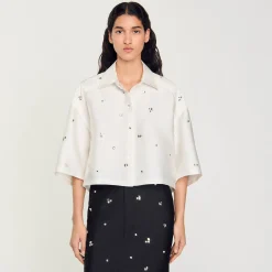 Femme SANDRO Chemise Ornée De Strass