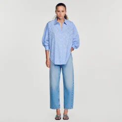 Femme SANDRO Chemise Oversize à Strass