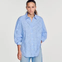 Femme SANDRO Chemise Oversize à Strass