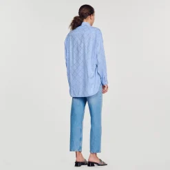 Femme SANDRO Chemise Oversize à Strass