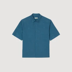 Homme SANDRO Chemise Oversize Jacquard Fleurs