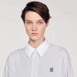 Femme SANDRO Chemise Oversized à Rayures