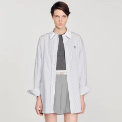 Femme SANDRO Chemise Oversized à Rayures
