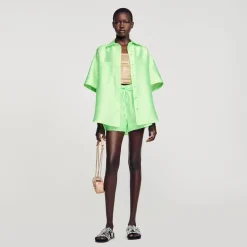 Femme SANDRO Chemise Oversized Satinée