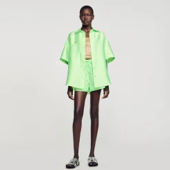 Femme SANDRO Chemise Oversized Satinée