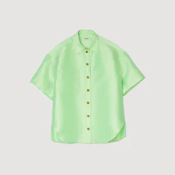 Femme SANDRO Chemise Oversized Satinée