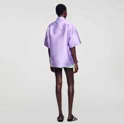 Femme SANDRO Chemise Oversized Satinée
