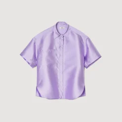 Femme SANDRO Chemise Oversized Satinée