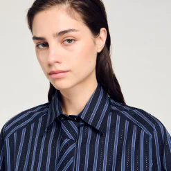 Femme SANDRO Chemise Strassée à Cravate