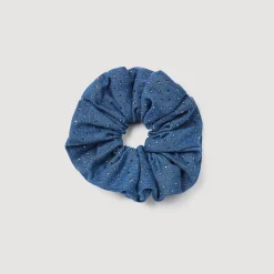 Femme SANDRO Chouchou En Denim Strassé