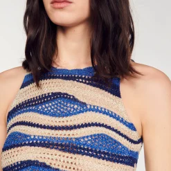 Femme SANDRO Débardeur Court En Maille