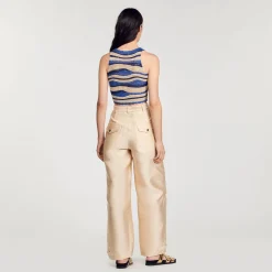 Femme SANDRO Débardeur Court En Maille