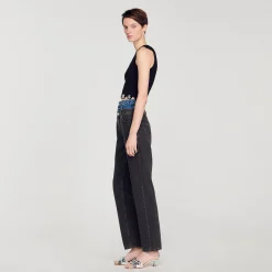 Femme SANDRO Débardeur Court En Maille