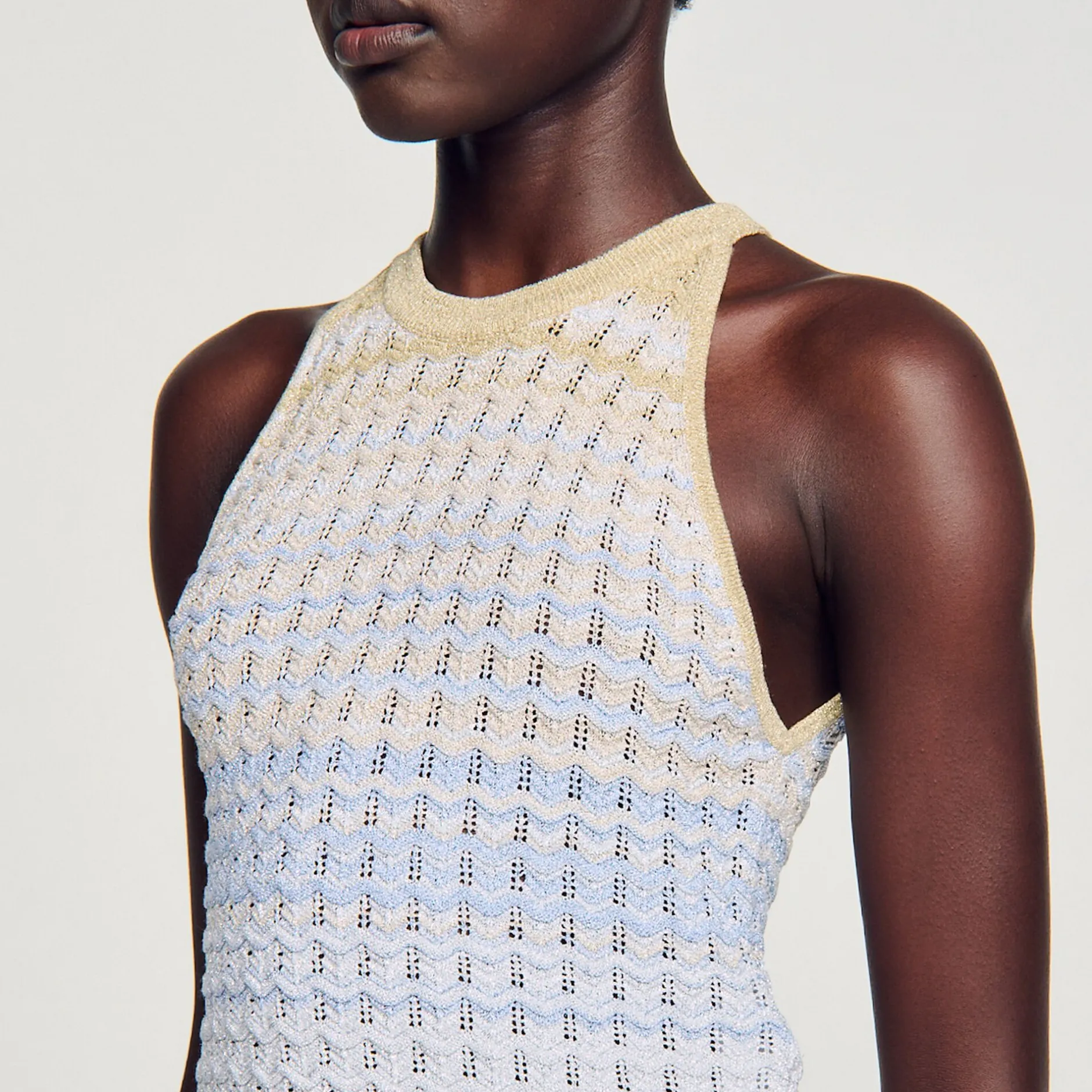 Femme SANDRO Débardeur Court En Maille