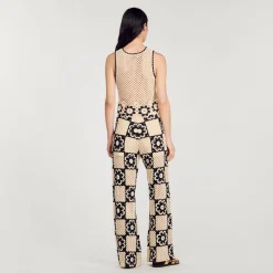 Femme SANDRO Débardeur En Maille Crochet