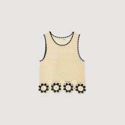 Femme SANDRO Débardeur En Maille Crochet