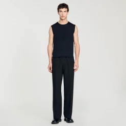 Homme SANDRO Débardeur En Maille Fine